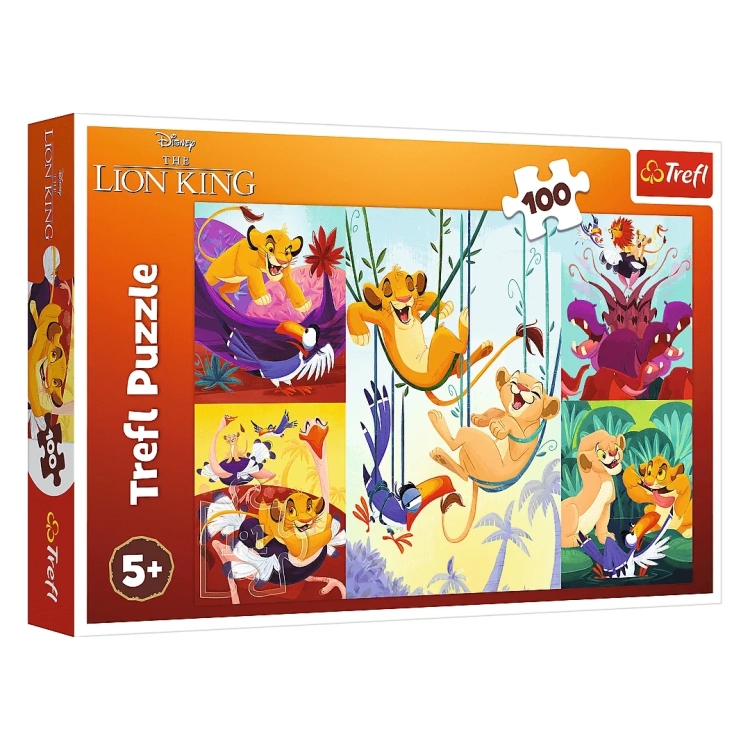 Puzzle Disney 100 el. Dzielny Król Lew - opakowanie
