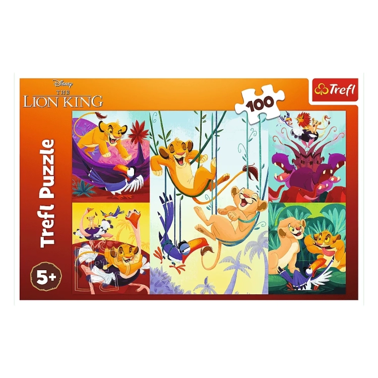 Przód opakowania puzzli Disney Dzielny Król Lew