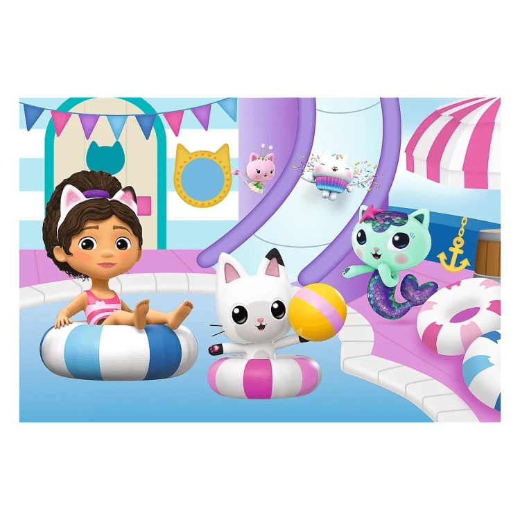 Zawartość opakowania puzzli Gabby’s Dollhouse