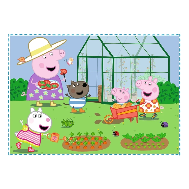 Zawartość opakowania puzzli Świnka Peppa