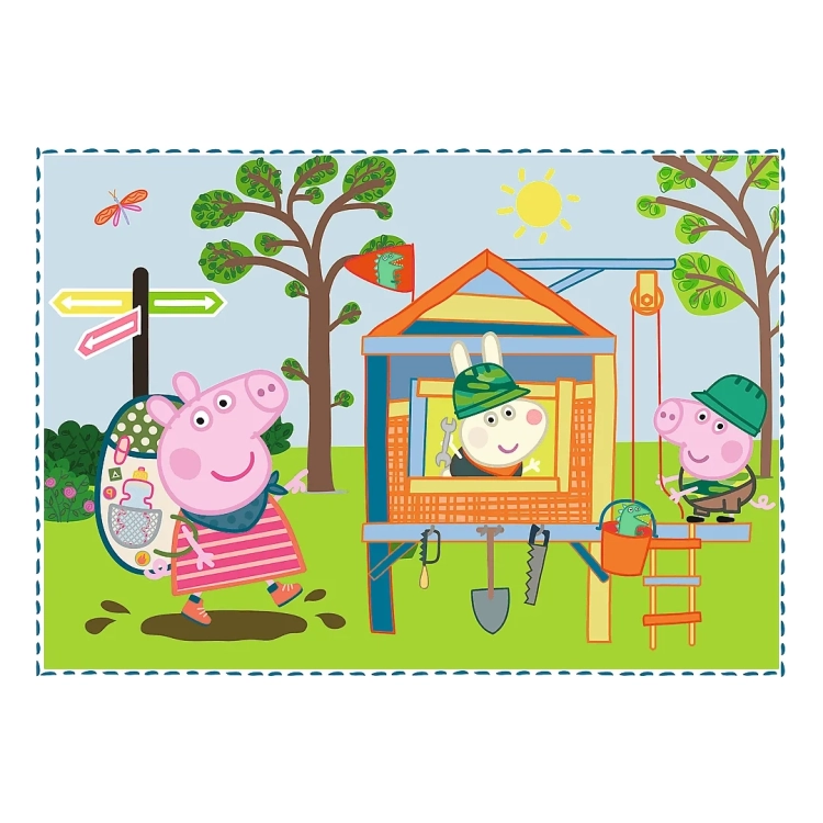 Puzzle Świnka Peppa - zbliżenie na elementy