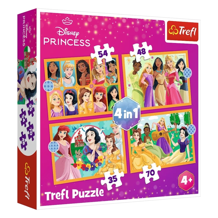 Puzzle 4w1 Disney Bajkowe historie - opakowanie