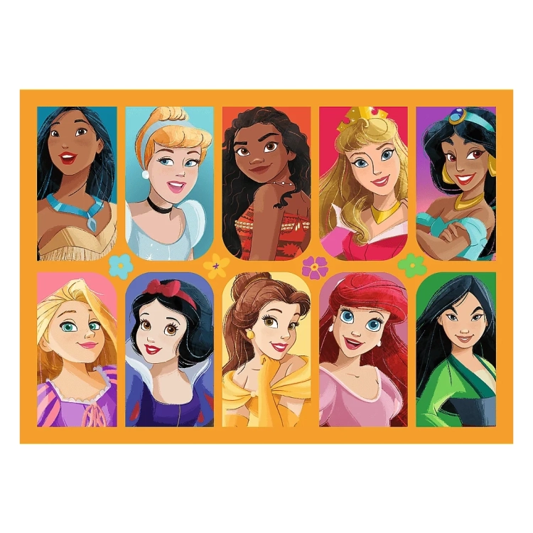 Zbliżenie na elementy puzzli Disney Bajkowe historie