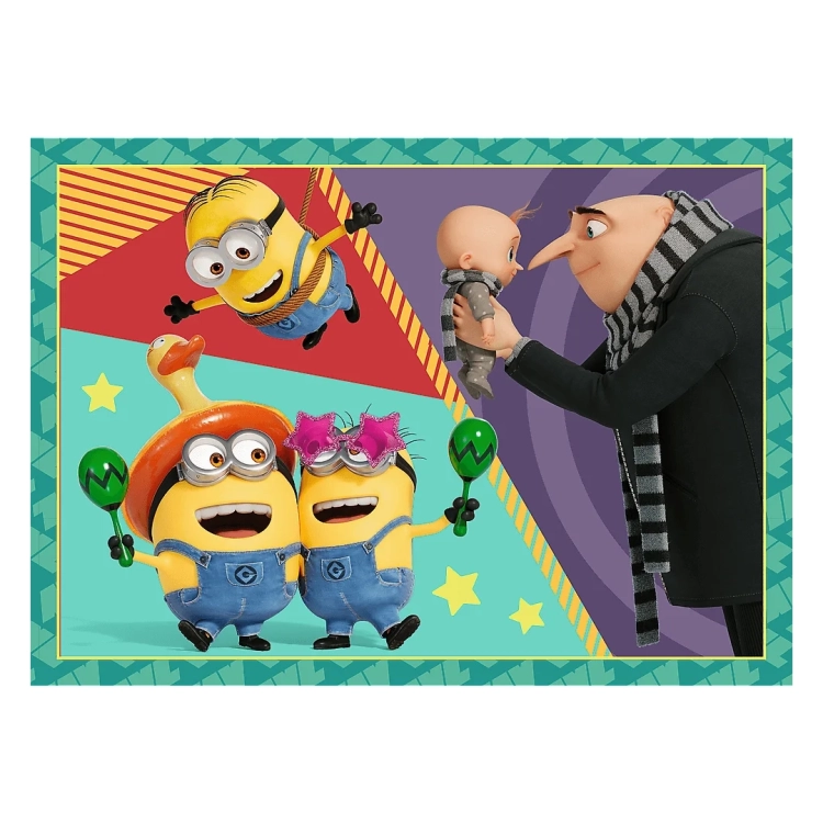 Pierwsza Ilustracja puzzli Minionki 4w1