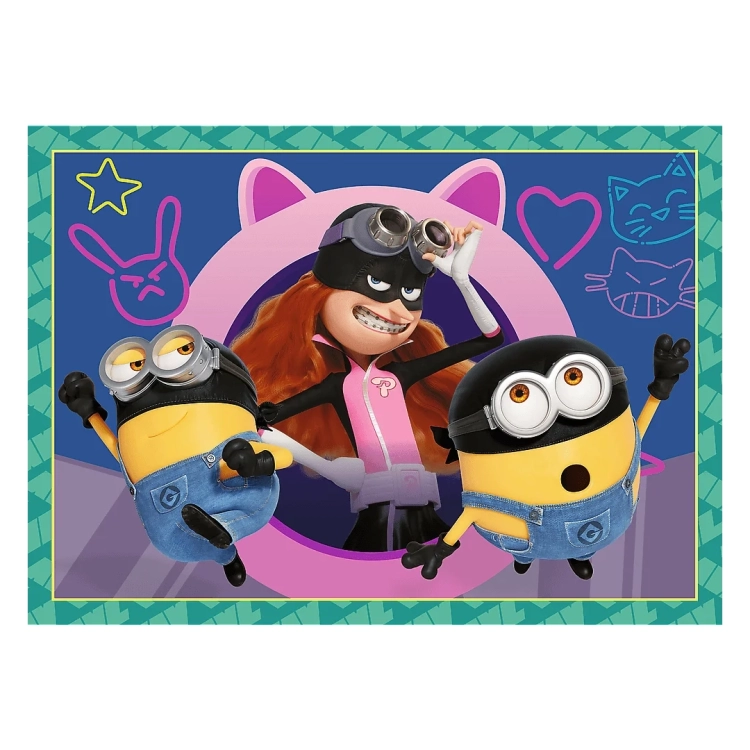 Trzecia Ilustracja puzzli Minionki 4w1