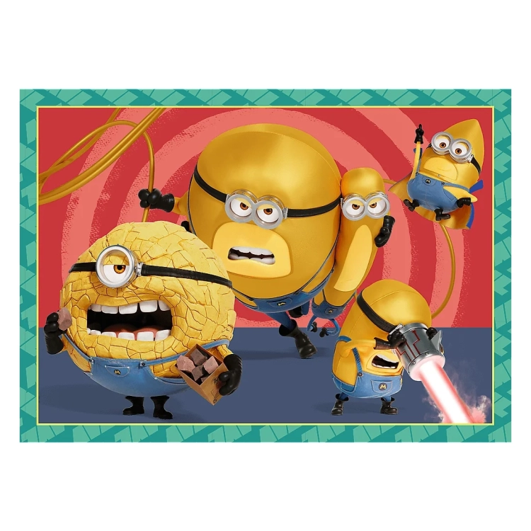 Czwarta Ilustracja puzzli Minionki 4w1