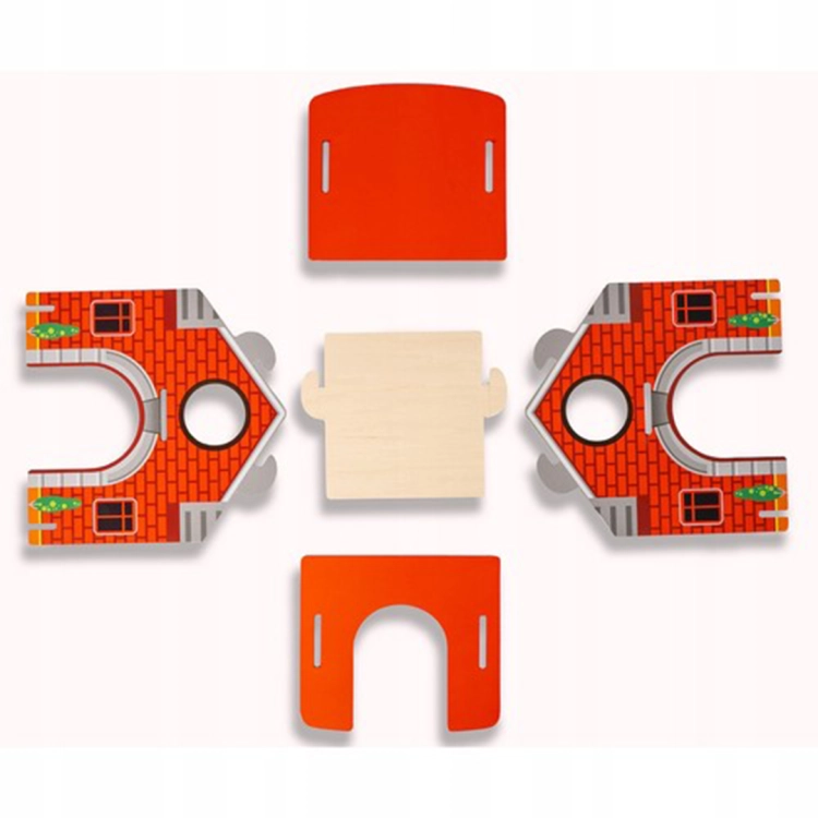 Części konstrukcyjne budynku strażackiego do złożenia w zestawie "Straż Pożarna Na Ratunek" Smily Play