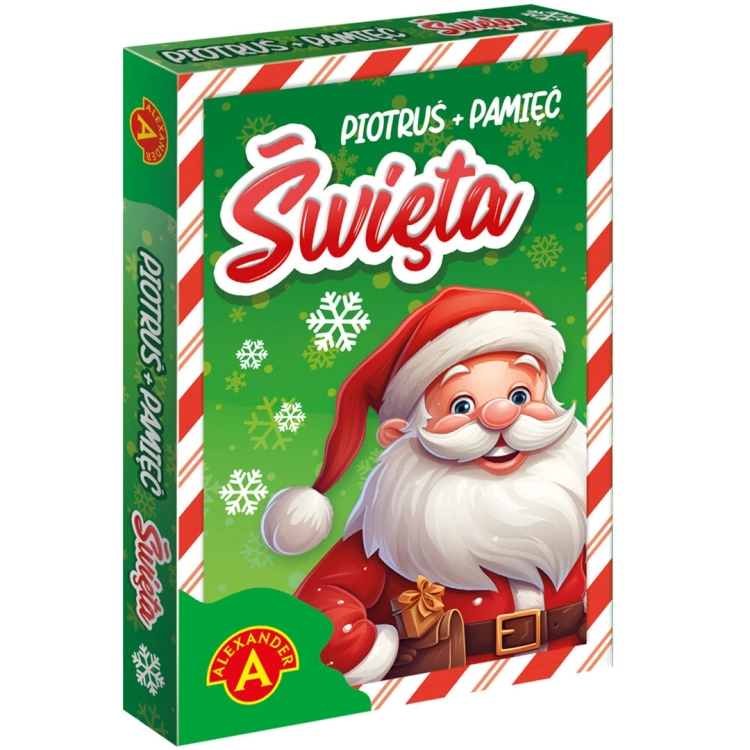 Opakowanie kart do gry Piotruś / Pamięć – Święta z wizerunkiem Świętego Mikołaja, Alexander, wiek 4+.