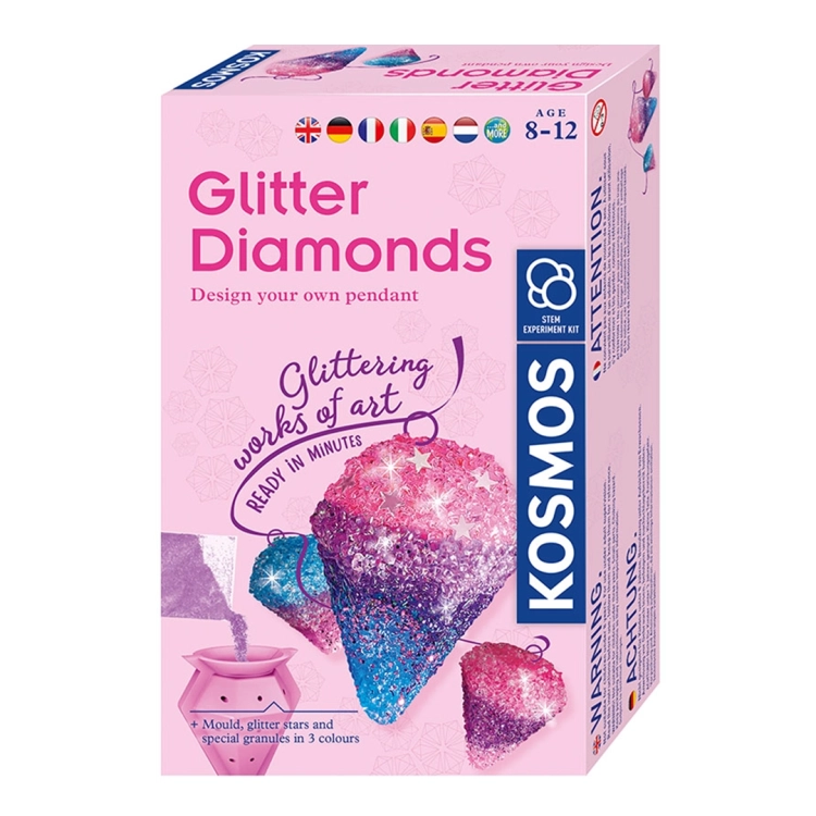 Zestaw błyszczące diamenty od Kosmos z kolorowym granulatem i brokatem