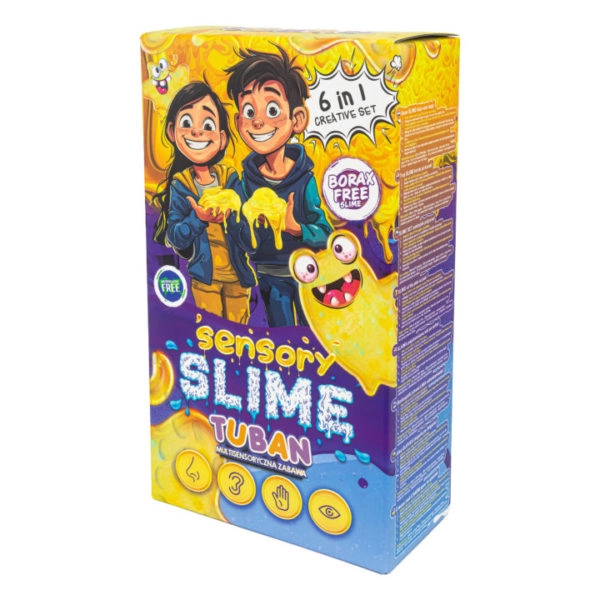 Zestaw DIY sensory slime 6 w 1 Tuban - opakowanie bok.