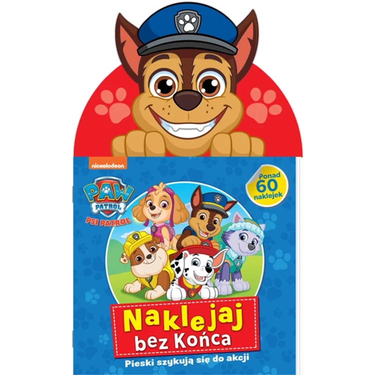 Okładka naklejanki dla dzieci Psi Patrol. Naklejaj bez końca cz. 6 Pieski szykują się do akcji