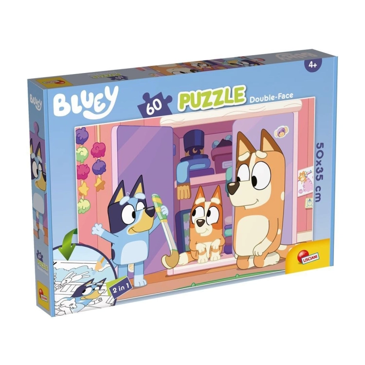 Puzzle Bluey dwustronne 60 el. Lisciani 3+