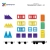 Wykaz elementów zestawu CONNETIX Rainbow Transport Pack 50 el