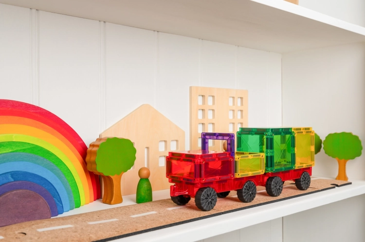 Samochód z klocków magnetycznych CONNETIX Rainbow Motion Pack
