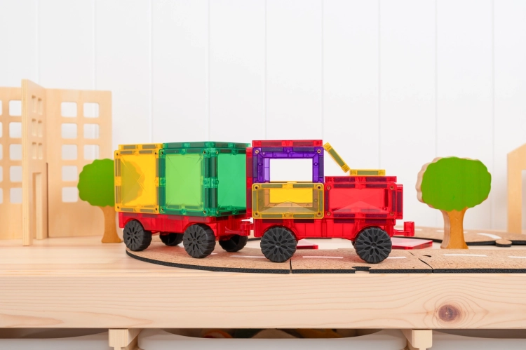 Ciężarówka z klocków magnetycznych CONNETIX Rainbow Motion Pack