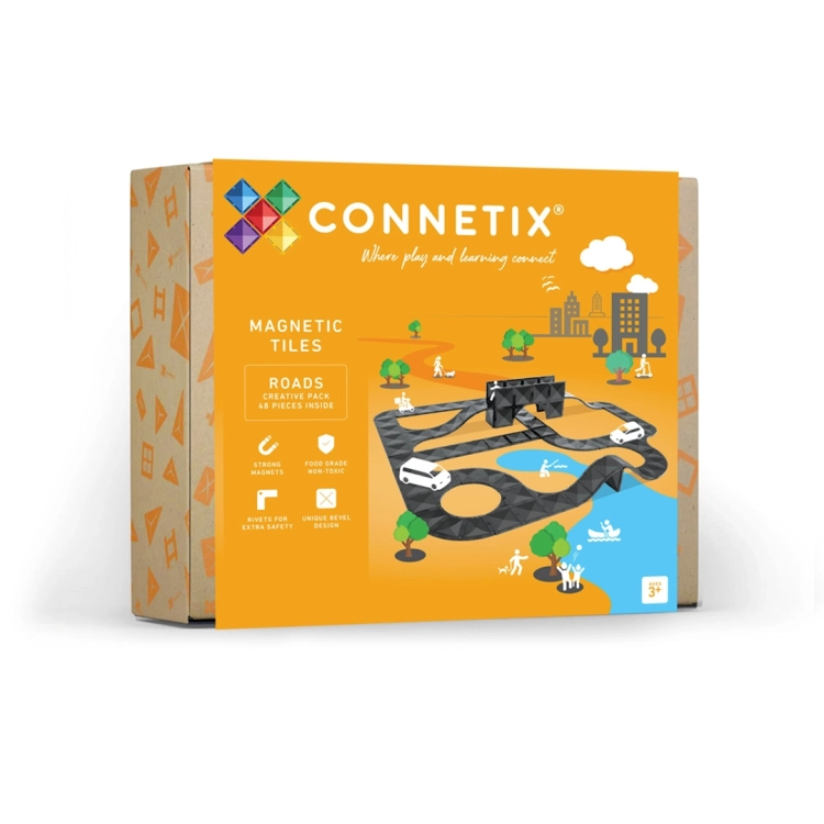 Opakowanie klocków magnetycznych CONNETIX Creative Roads Pack 48 el