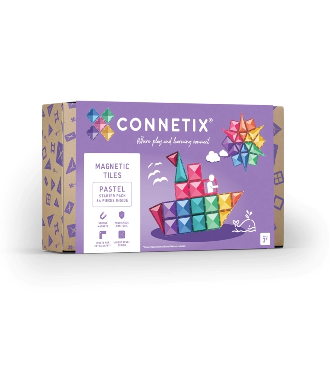 Opakowanie klocków magnetycznych CONNETIX Pastel Starter Pack 64 el 3+