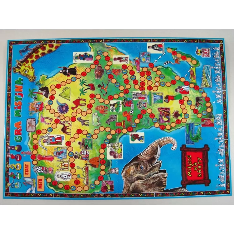 Plansza gry Poznaj i Pokochaj Afrykę – mapa Afryki