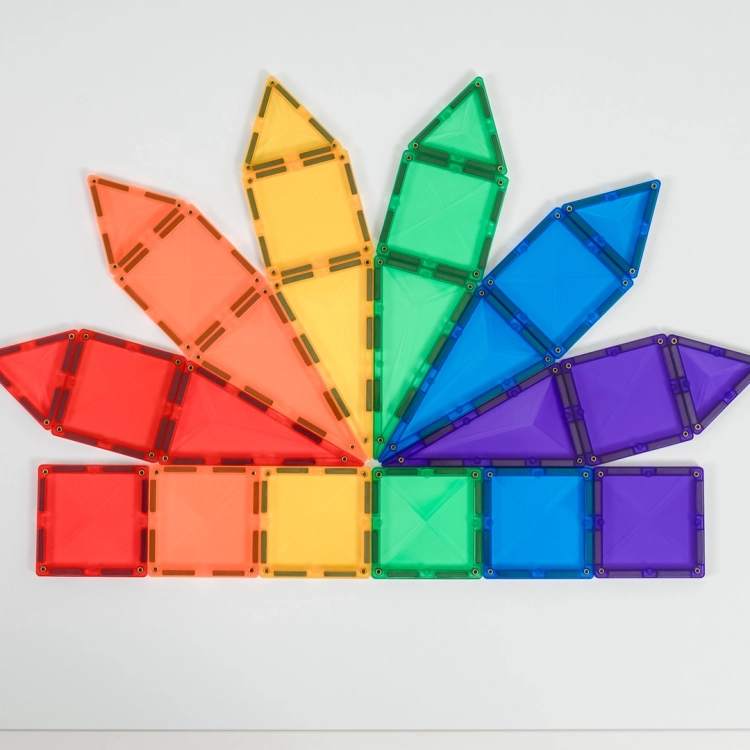 Kolorowy wachlarz z klocków magnetycznych CONNETIX Rainbow Mini Pack 24 el