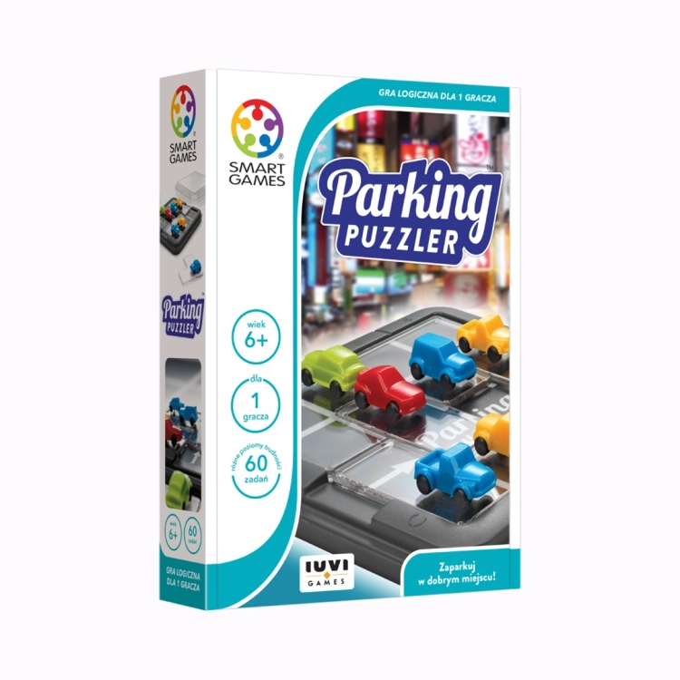 Opakowanie gry Parking Puzzler na białym tle