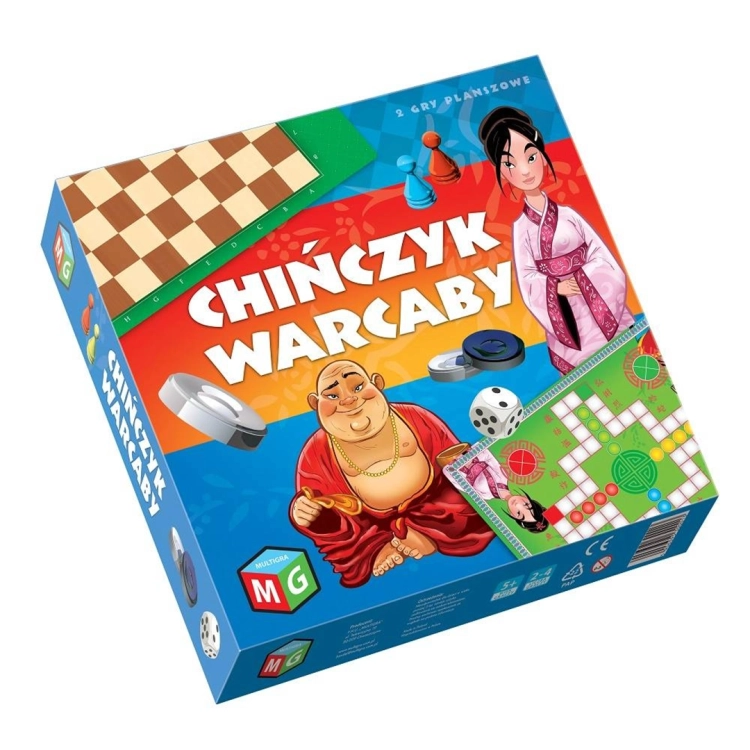 Pudełko gry Chińczyk Warcaby Multigra.