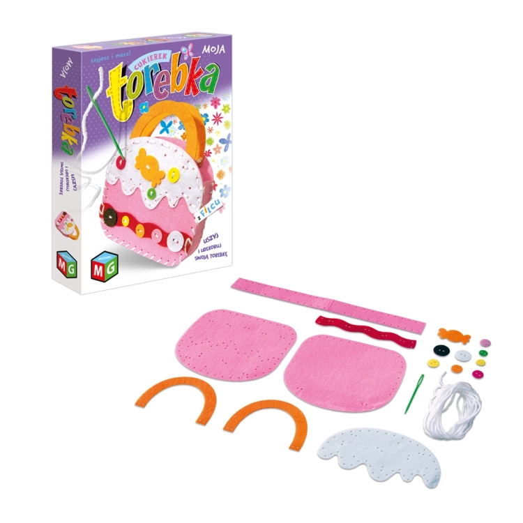 Zawartość zestawu do szycia "Torebka Cukierek" od Multigra