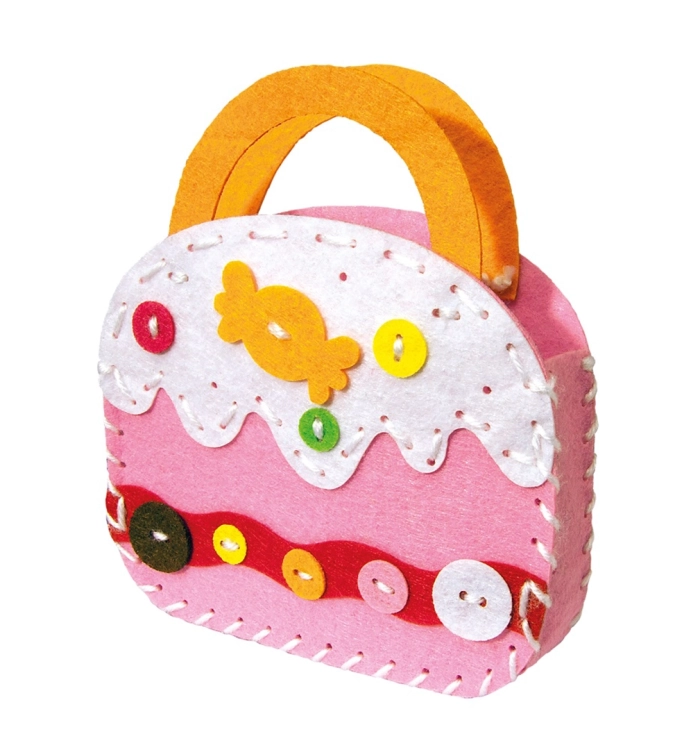 Gotowa torebka w kształcie cukierka wykonana z zestawu kreatywnego od Multigra