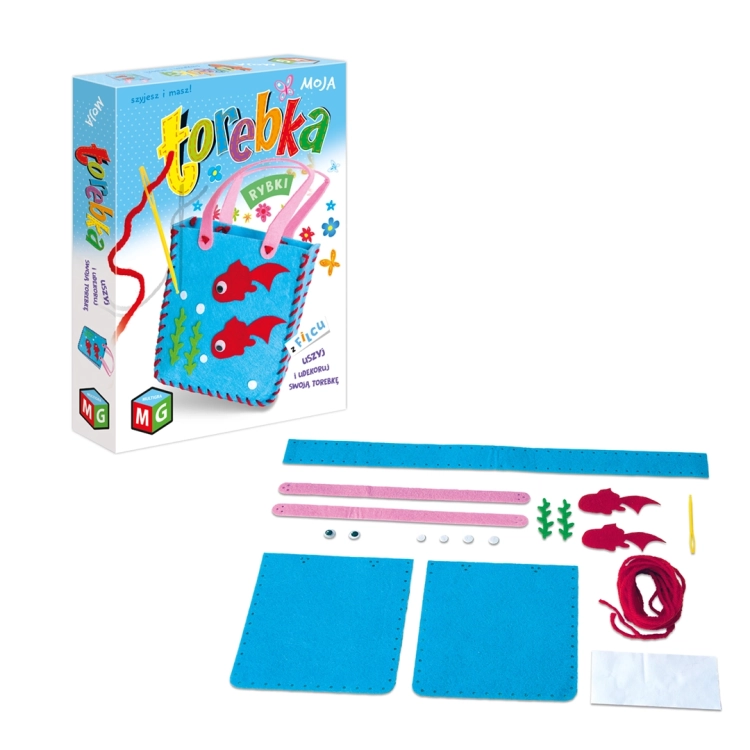 Zawartość zestawu do szycia "Torebka Rybki" od Multigra