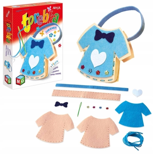 Zawartość zestawu do szycia "Torebka Sukienka" od Multigra