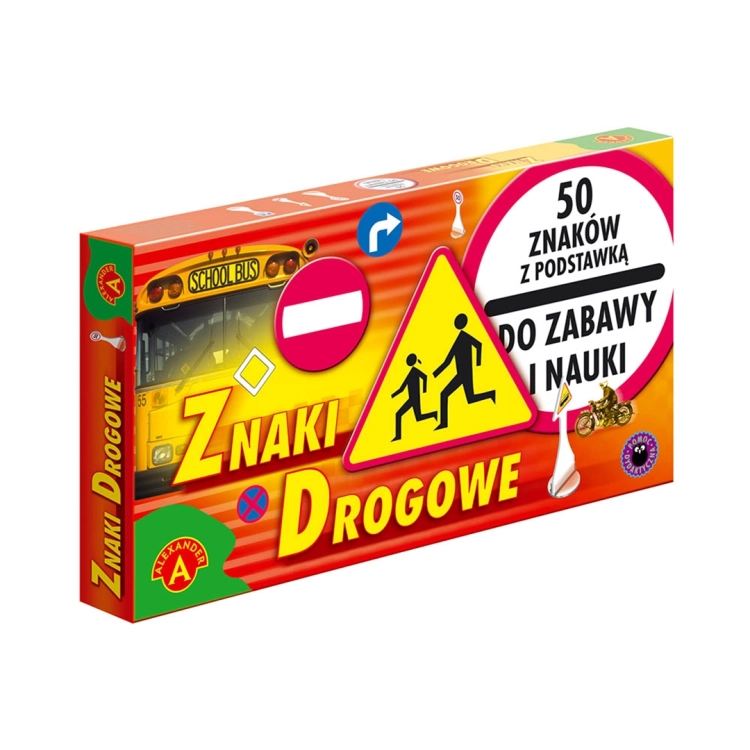 Pudełko zestawu edukacyjnego "Znaki Drogowe" od Alexander.