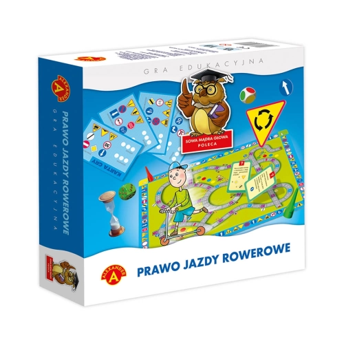 Pudełko gry edukacyjnej "Sowa Mądra Głowa – Prawo Jazdy Rowerowe" od Alexander.