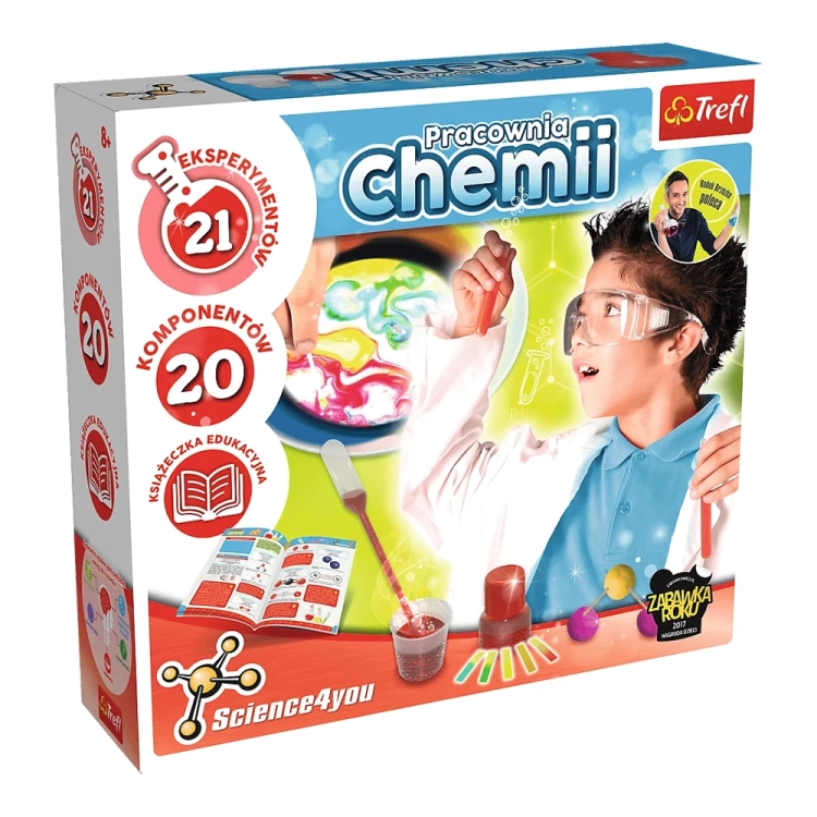 Opakowanie zestawu edukacyjnego Laboratorium Chemiczne Trefl.