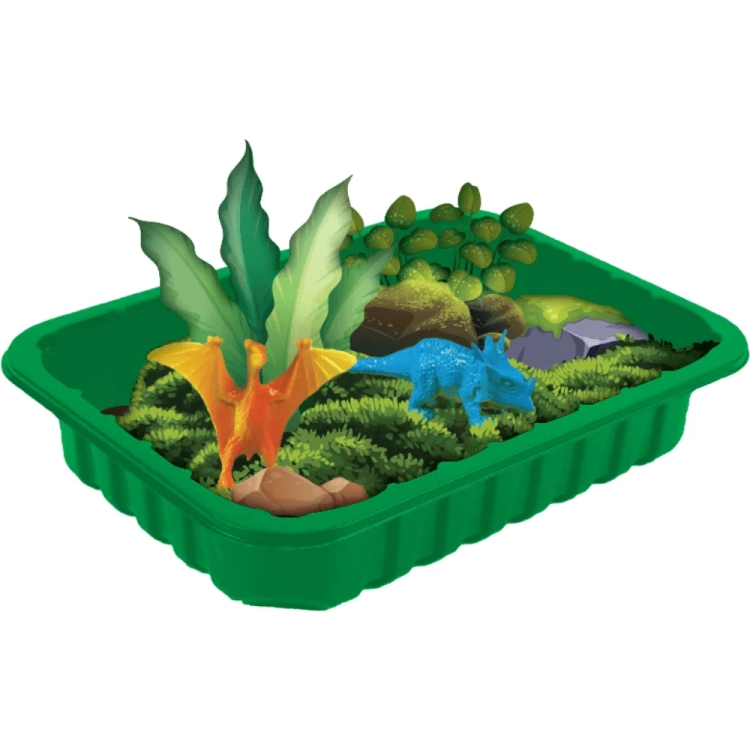 Zawartość zestawu naukowego Zostań Odkrywcą Dinozaurów.