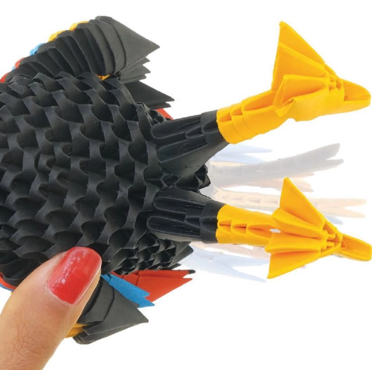 Spód modelu Origami 3D - detale struktury.