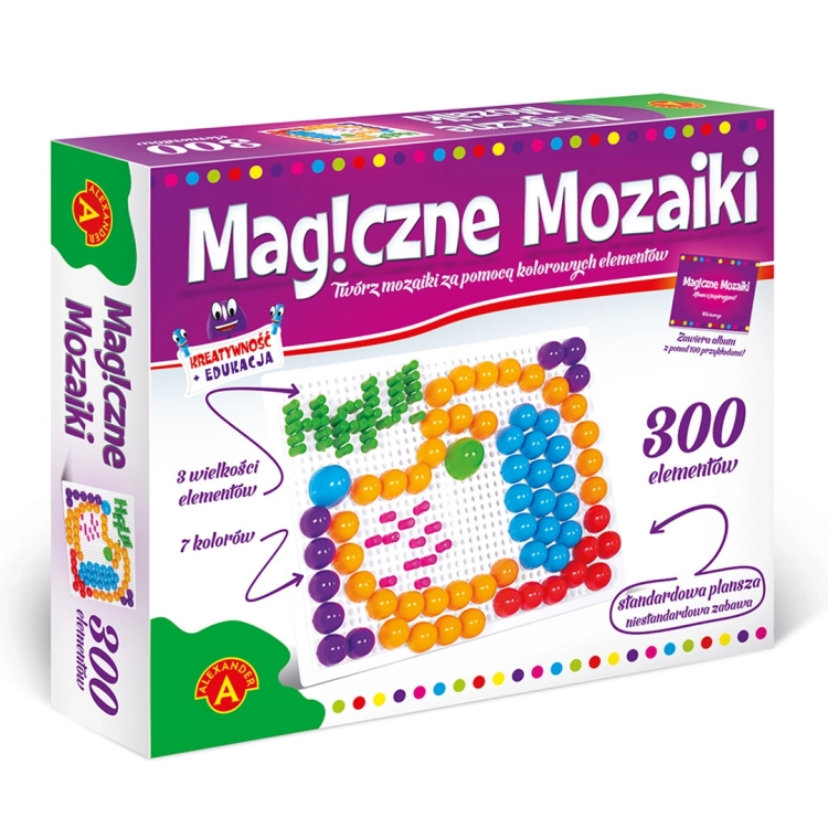 Opakowanie zestawu Magiczne Mozaiki 300 elementów od Alexander.
