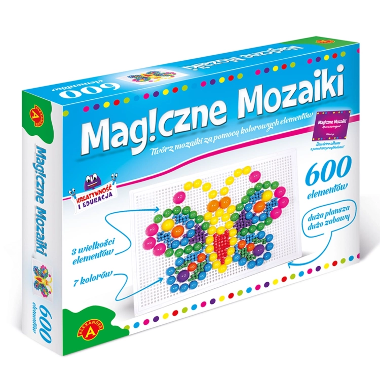 Opakowanie zestawu "Magiczne Mozaiki 600 elementów" marki Alexander.
