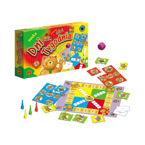 Elementy zestawu gry Poznajemy dni tygodnia