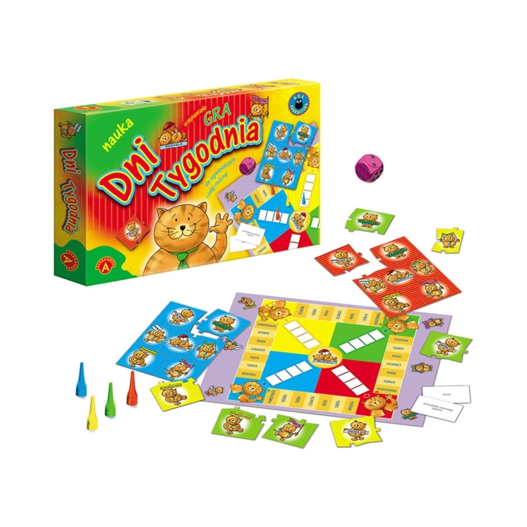 Elementy zestawu gry Poznajemy dni tygodnia