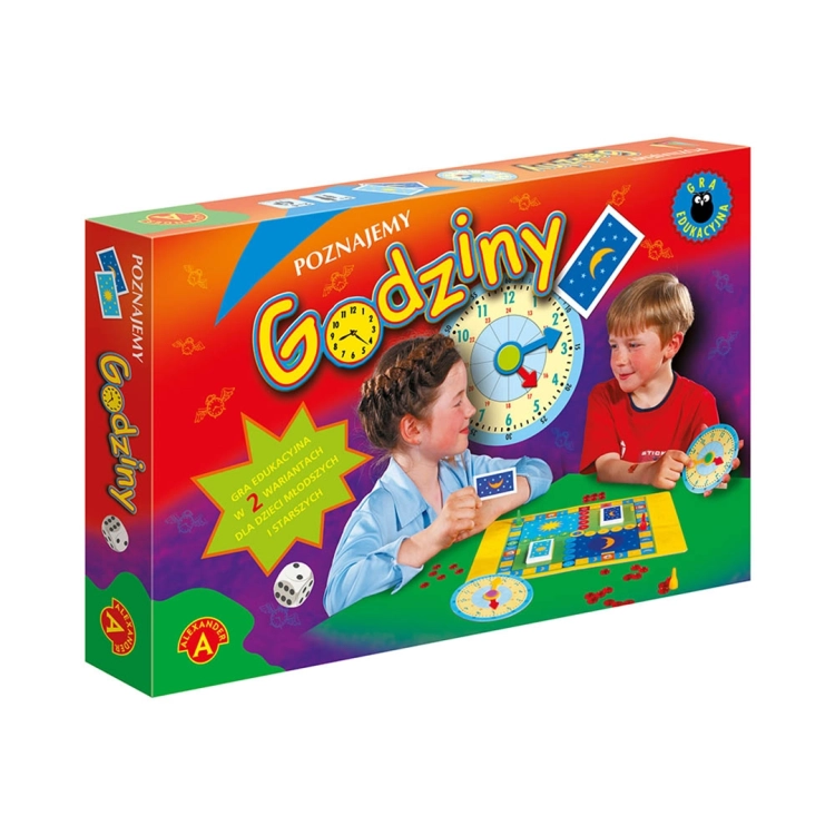 Opakowanie gry edukacyjnej Poznajemy godziny