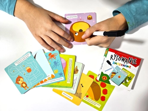 Pisak z końcówką do ścierania dołączony do zestawu Rysowanie Zmazywanie Zwierzęta