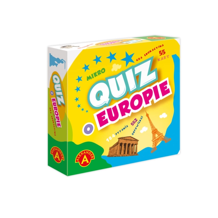 Opakowanie gry edukacyjnej Quiz o Europie firmy Alexander