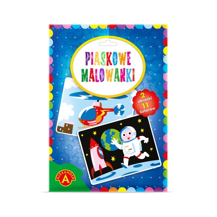 zestaw kreatywny piaskowe malowanki astronauta helikopter  alexander