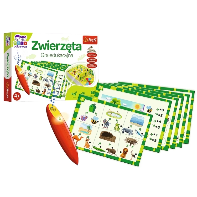 Zwierzęta Magiczny Ołówek – plansze edukacyjne i interaktywny długopis dla dzieci