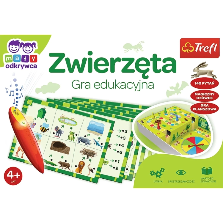 Gra Magiczny Ołówek Zwierzęta – opis zawartości zestawu edukacyjnego