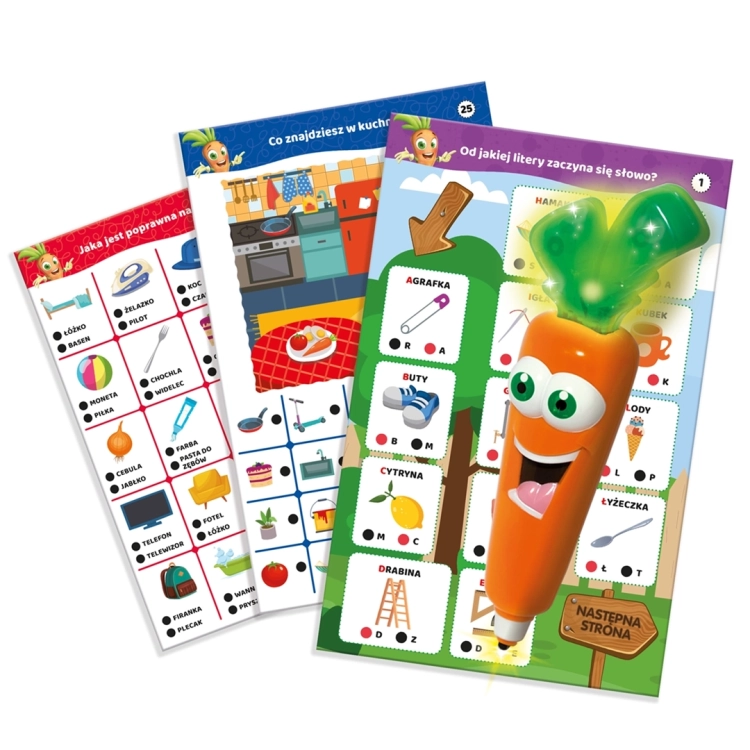 Interaktywna gra edukacyjna Lisciani Carotina 500 Pytań Mój Dom dla dzieci 3+