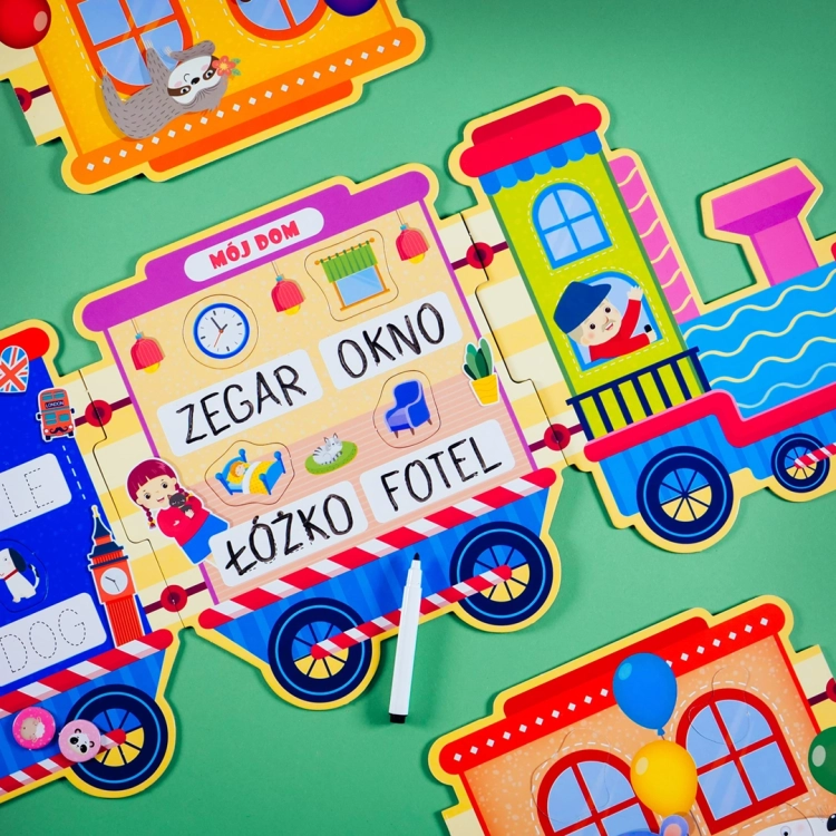 Wagonik z liczbami w edukacyjnym pociągu Carotina Cię Nauczy.