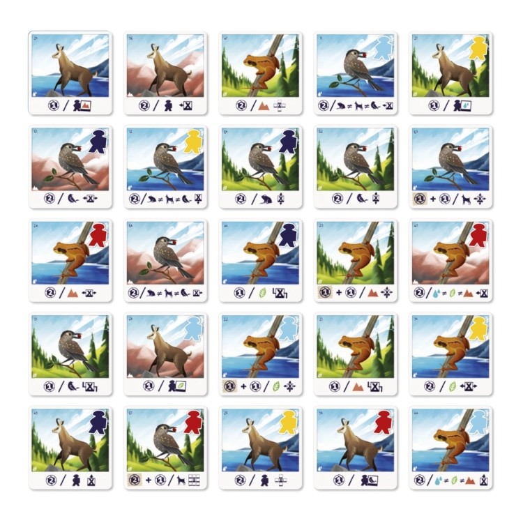 karty gry Alpina przedstawiające alpejskie zwierzęta