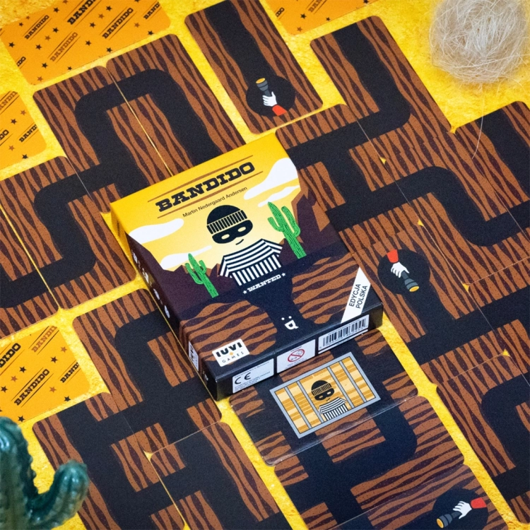 układ kart w grze Bandido przedstawiający trasę ucieczki