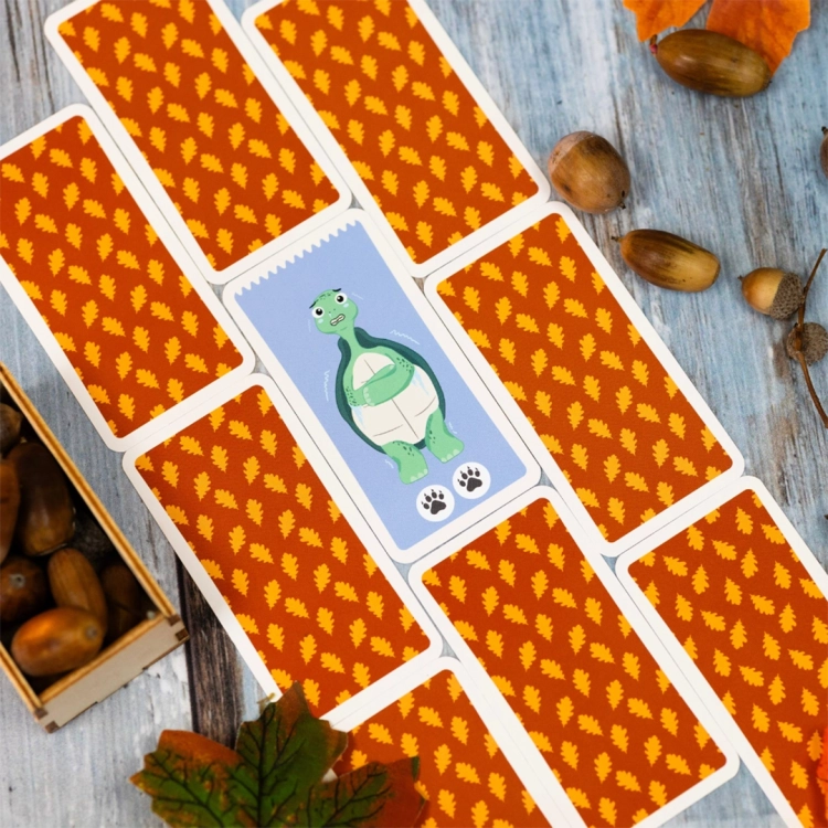Zwierzęta w grze Hygge – sympatyczne postaci w jesiennym klimacie, ilustracje przyjazne dla dzieci.