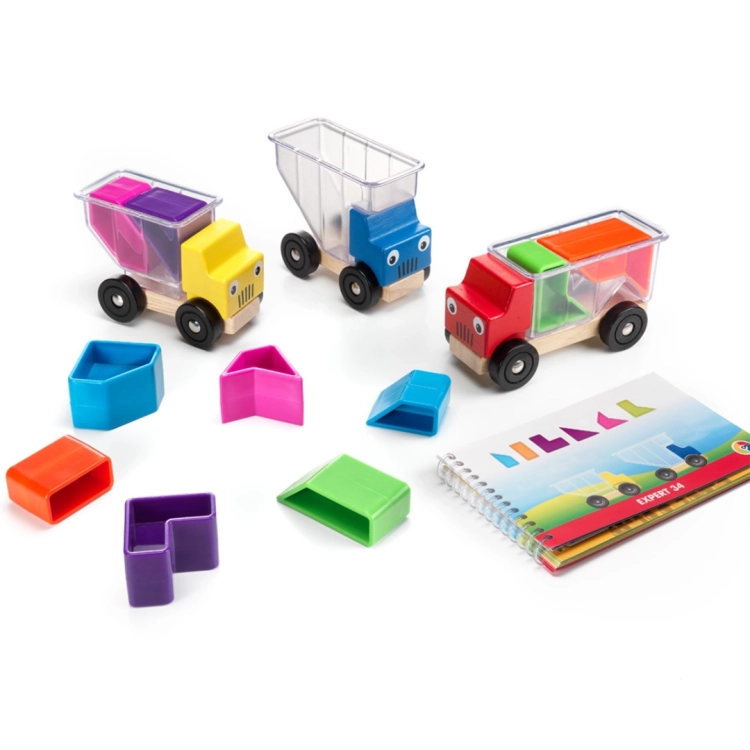 Gra logiczna 3 Traki SmartGames - zestaw z ciężarówkami i klockami